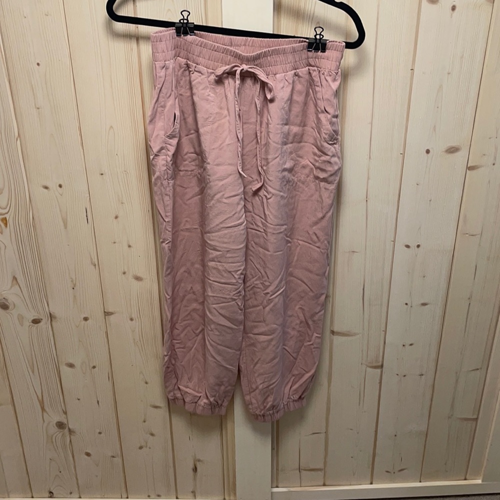 Linen pink pants